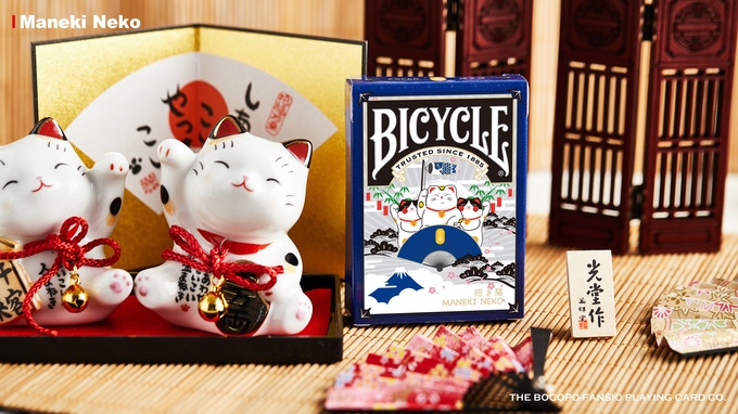 Bicycle Maneki Neko Playing Cards (Blue) Limited Edition of 2500 PC39