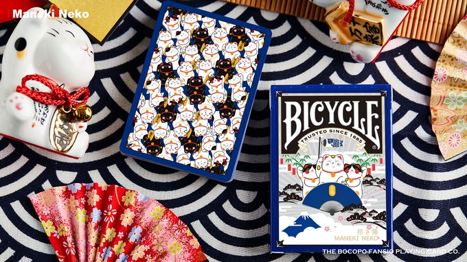 Bicycle Maneki Neko Playing Cards (Blue) Limited Edition of 2500 PC39