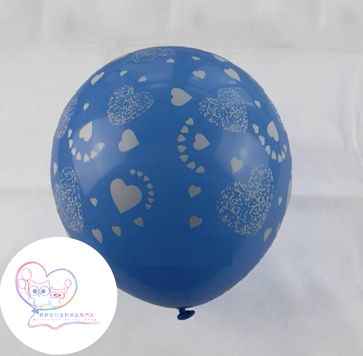 12吋乳膠氣球 (愛心粉藍色) (1pc) LBL7-4